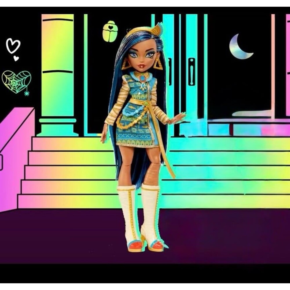 Monster High Doll, Cleo De Nile with Blue Streaked Hair in Signature Look